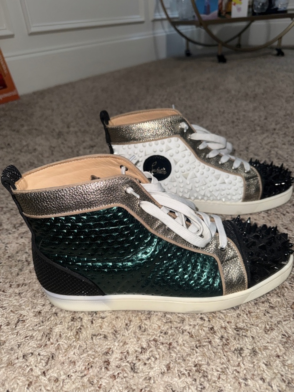Men’s Christian Louboutin Louis High-Top Sneakers